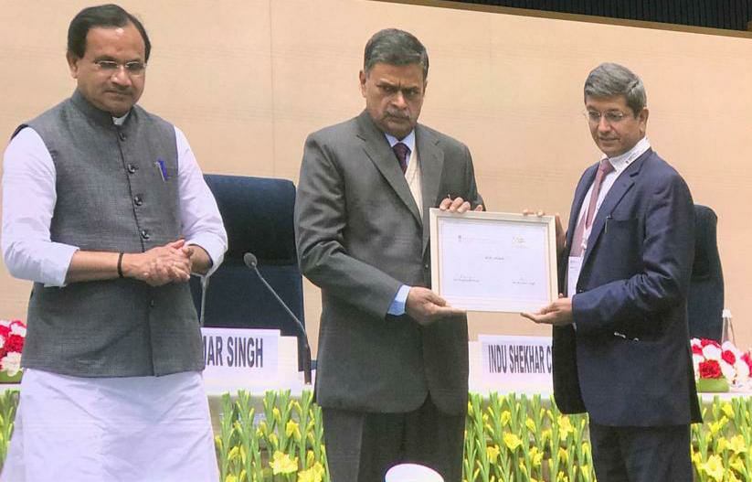 NTPC has been felicitated at the "New Frontiers: A Programme on Renewable Energy" event which was organised by the Ministry of New and Renewable Energy, Government of India today at Vigyan Bhawan, New Delhi.