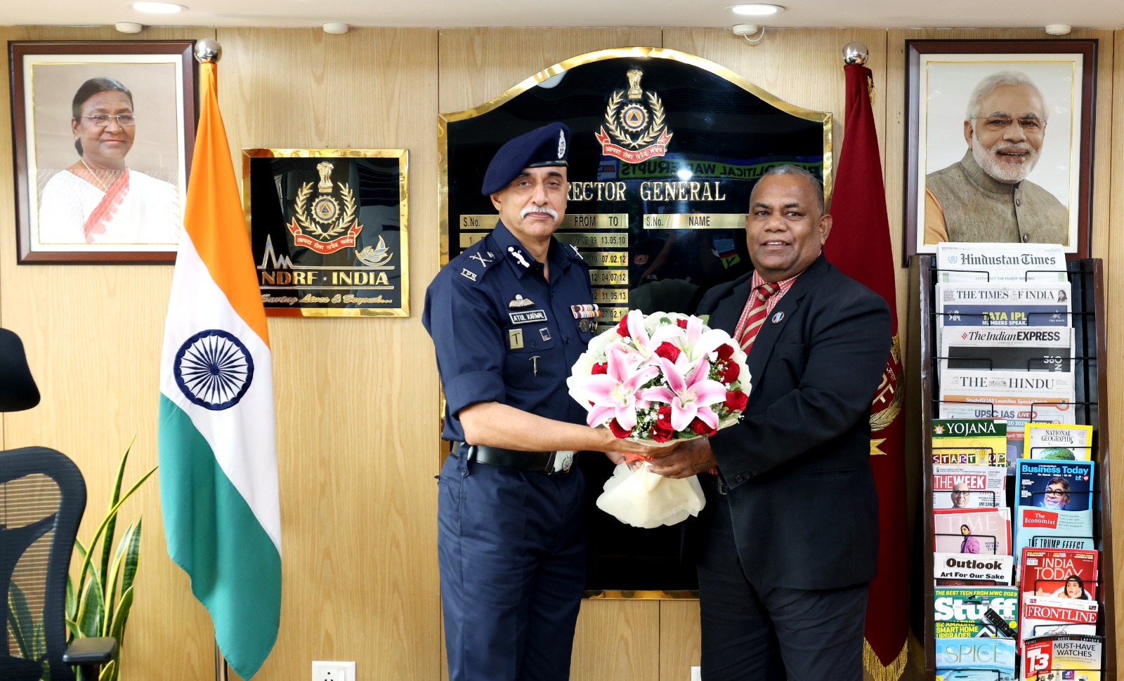 Jovesa Vocea, Assistant Minister of Rural and Maritime, Fiji  Call On NDRF DG