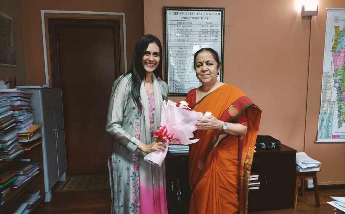 Garima Gupta Extends Wishes To Mizoram Chief Secretary Renu Sharma On Her Birthday