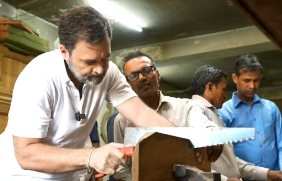 Carpentry For Desk of Rahul Gandhi?