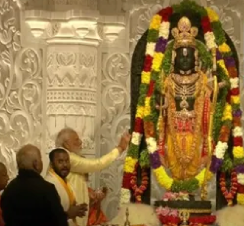 Political Leaders At Temples Door