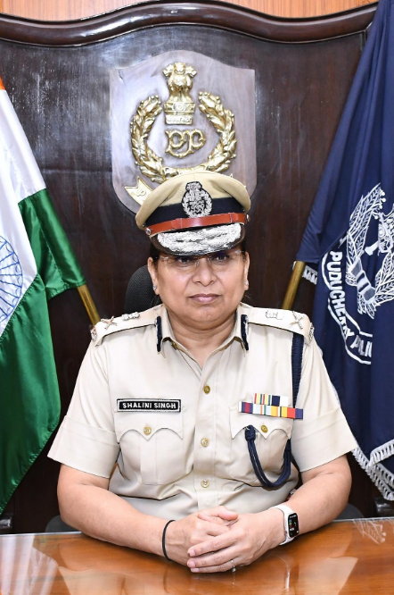 Mrs. Shalini Singh IPS  has taken over charge of DGP Puducherry