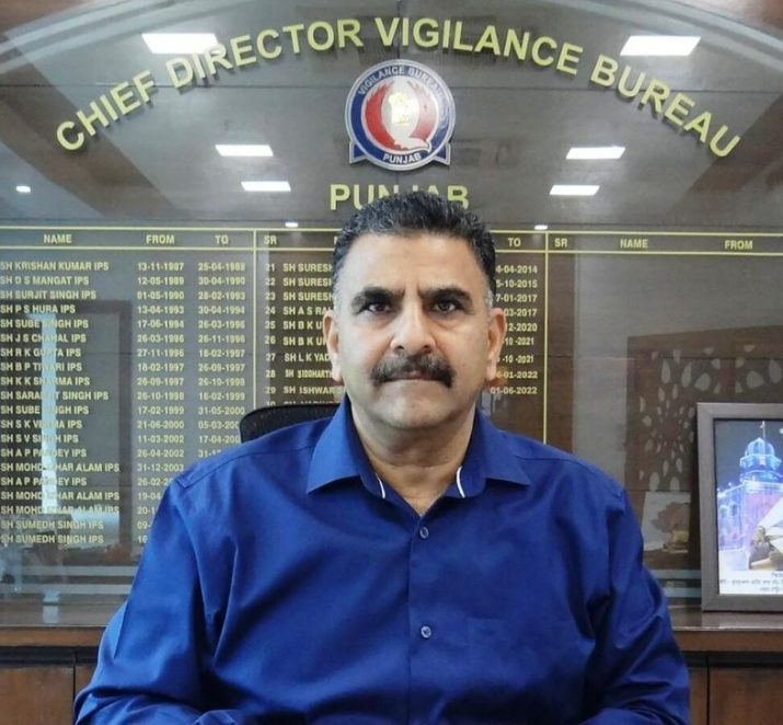 Varinder Kumar IPS has been relieved from Charge of Vigilance Chief
