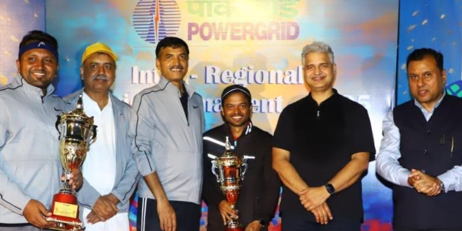 Corporate Centre Wins POWERGRID Inter-Regional Tennis Tournament