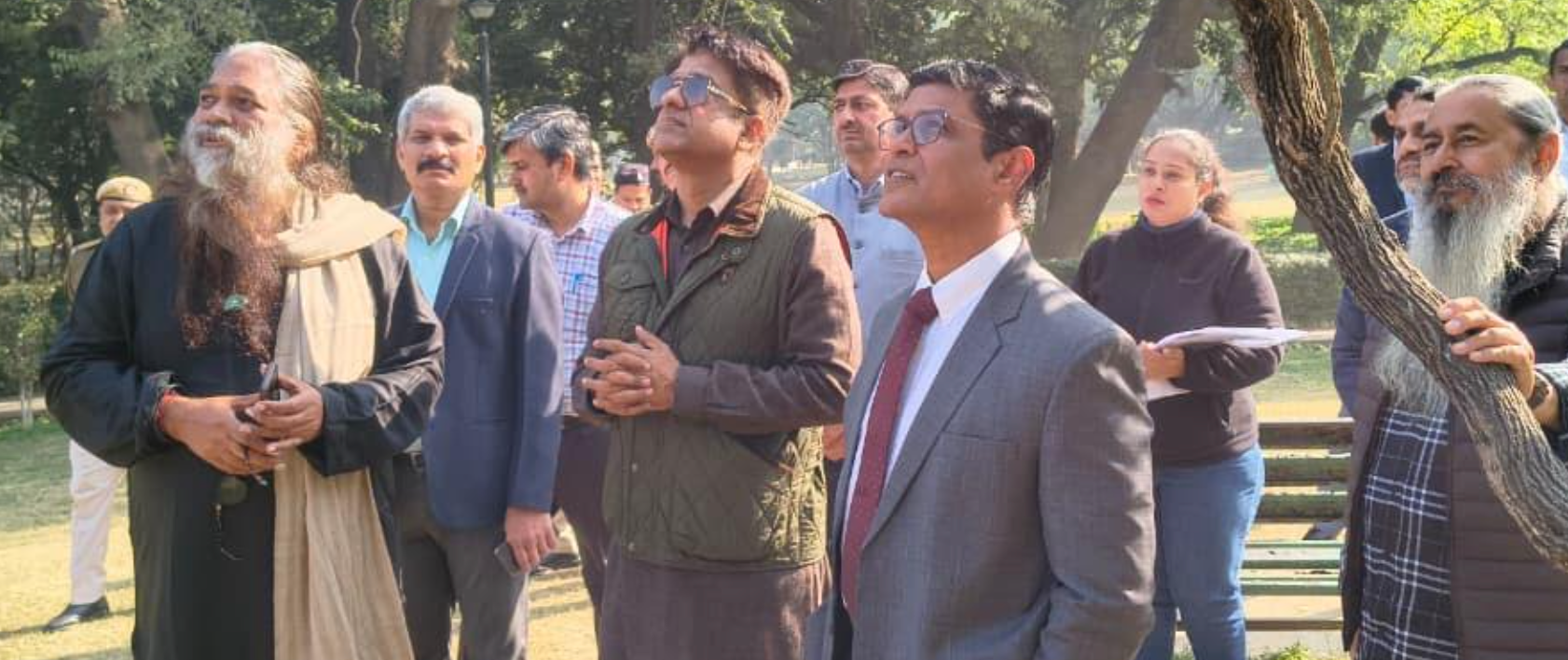 Vice Chairman Kuljeet Singh Chahal, along with Chairman Keshav Chandra, inspected the site at Nehru Park for the proposed “Sculpture Park”.