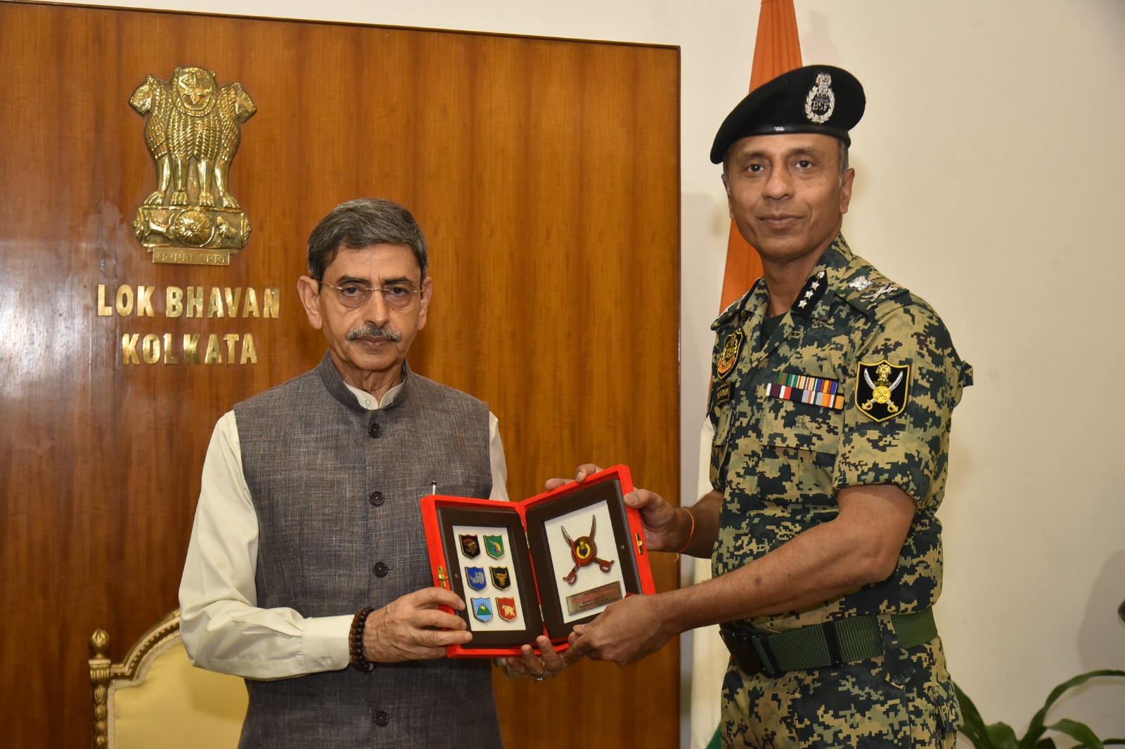 BSF's Eastern Command Chief Sumit Sharan Briefs Bengal Governor On Border Security