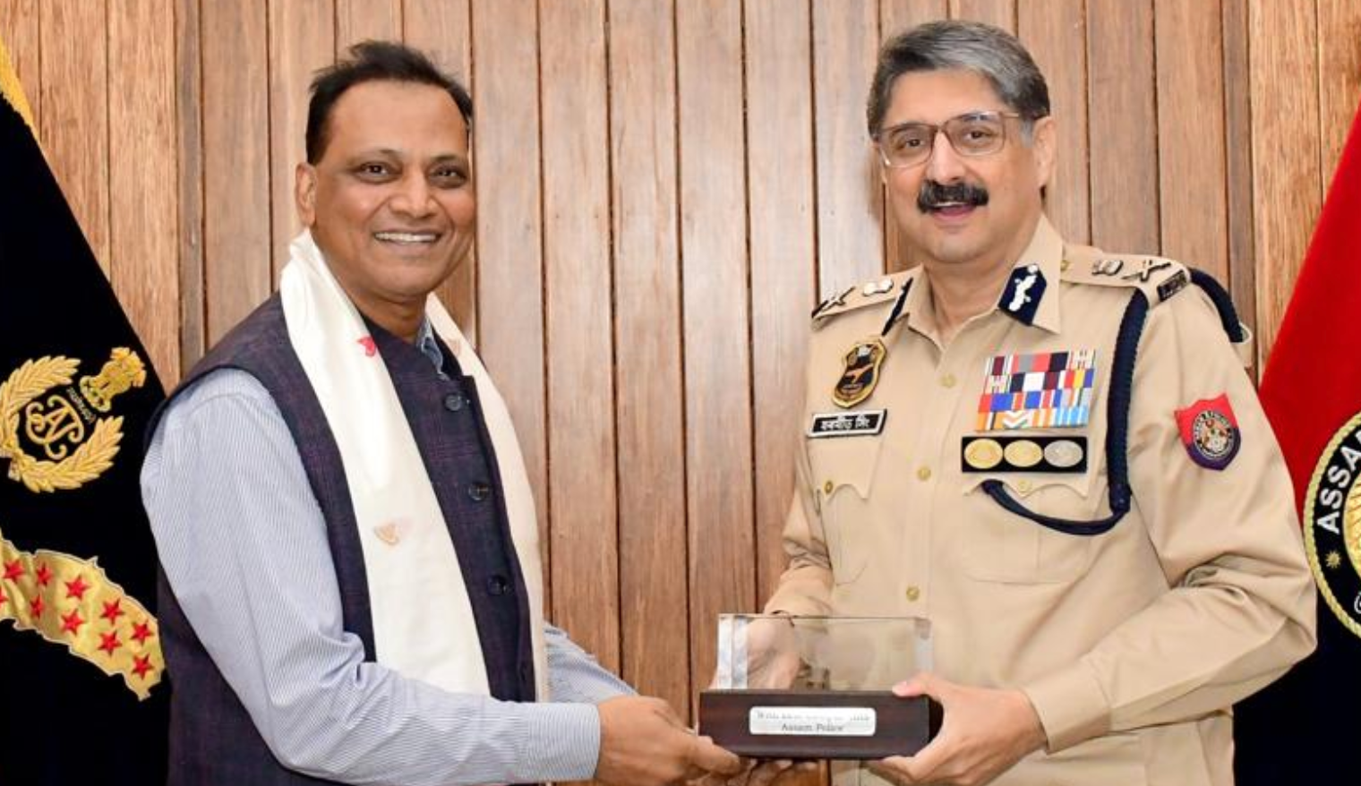 DG NIA Rakesh Agarwal Calls On Assam DGP Harmeet Singh