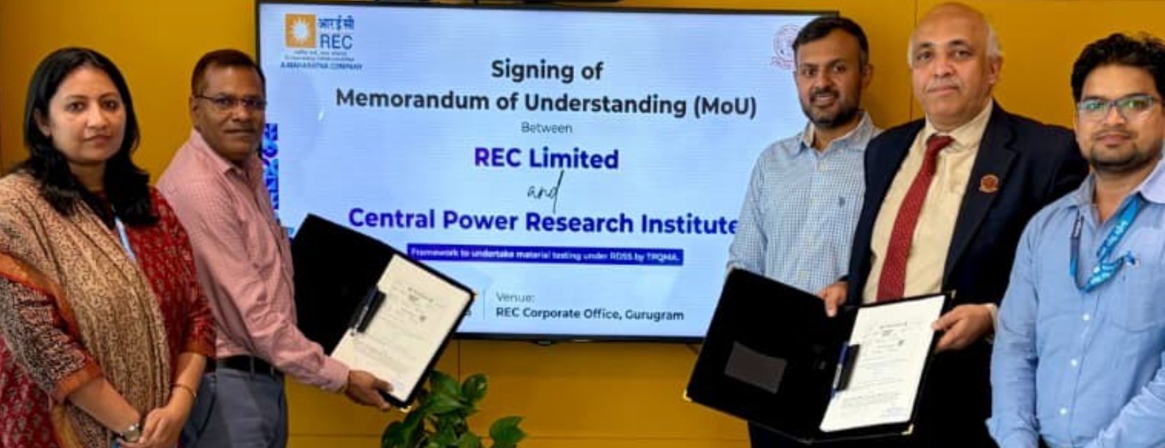 REC Limited Signs MoU with(CPRI) to Strengthen Quality Assurance under RDSS